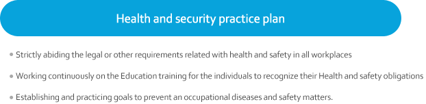 Health and security practice plan